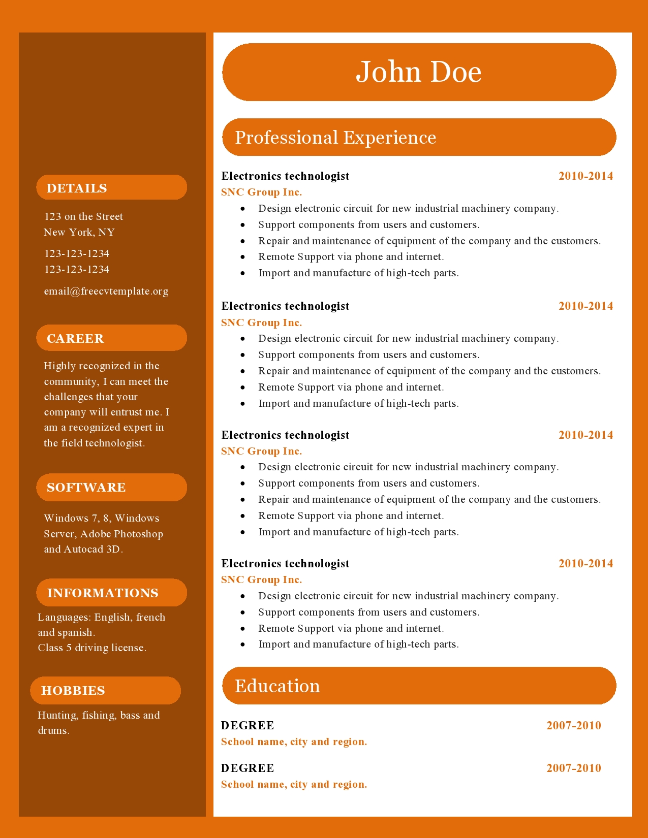 How To Make A Cv Template On Word