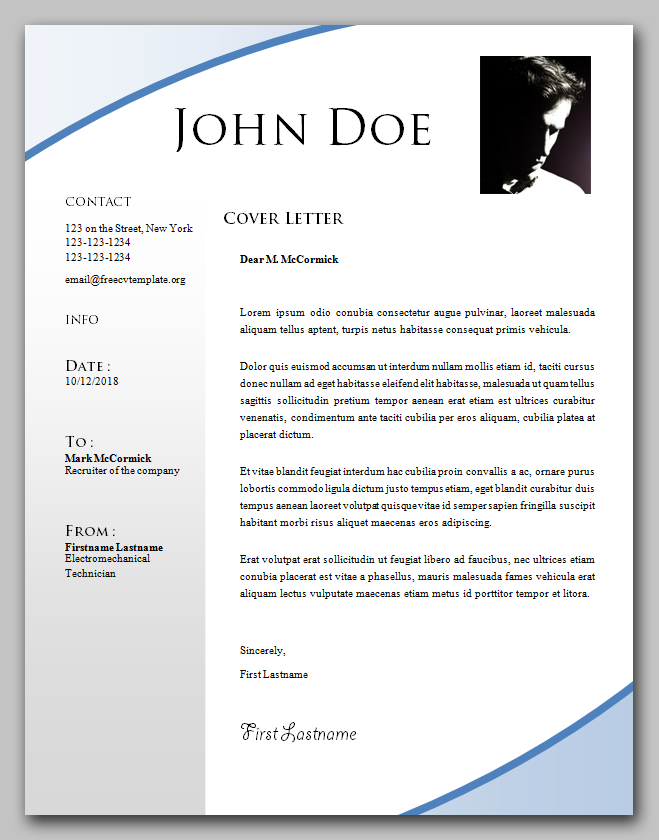 cover letter for beginners examples