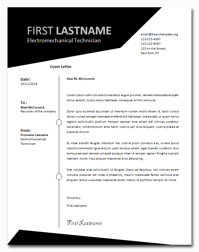 free downloadable cover page template for resume